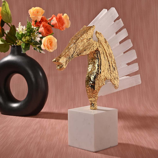 Onyx Crystal Horse Décor