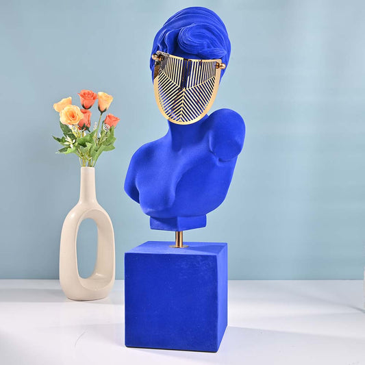 Blue Lady Sculpture Décor