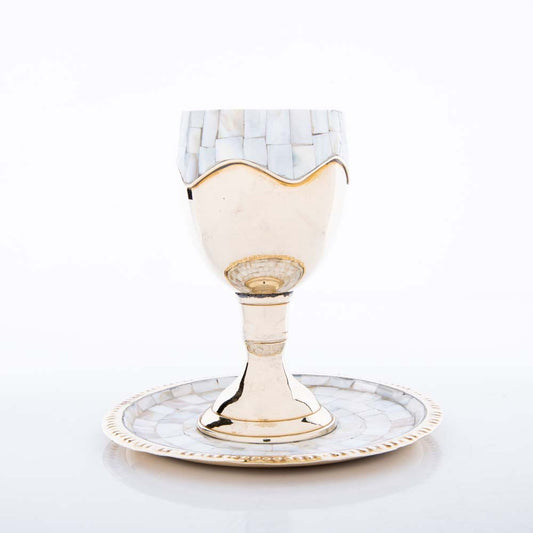 Luxury Brass Wine Goblet Glass & Coaster Set