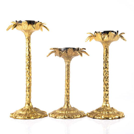 Skyfyre Plam Tree Candle Holder (Set of 3)