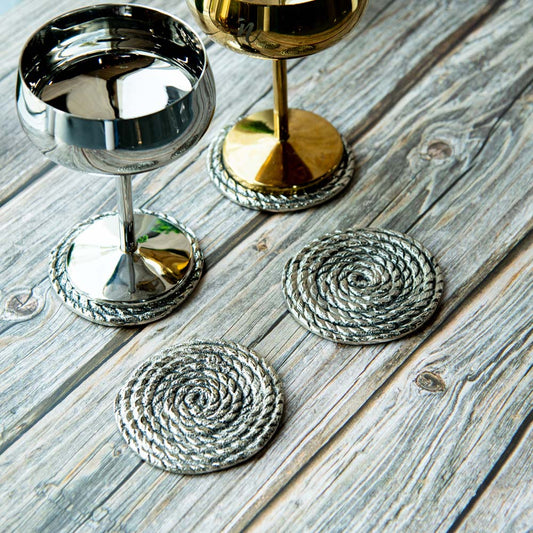 Round Strand Coasters (Set of 4 Pcs)