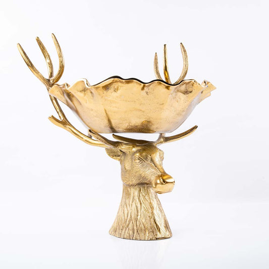 Golden Buck Head Bowl