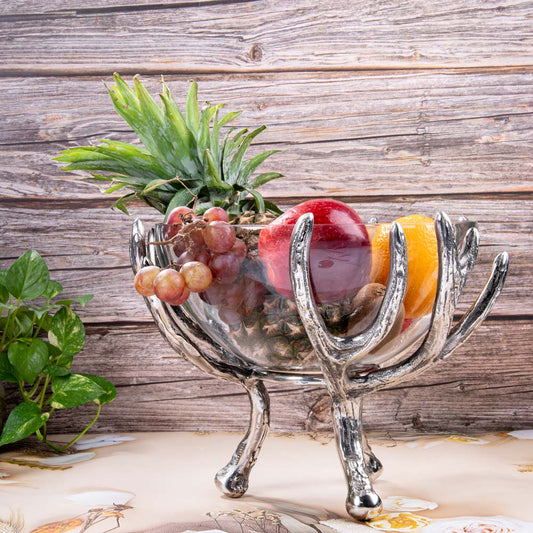 Crystal Antler Glass Bowl